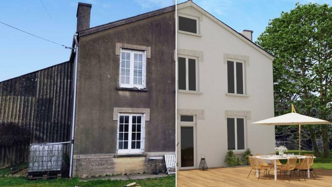 Créa-Plans 87- Rénovation des façades d'une habitation par une déclaration préalable à Limoges.